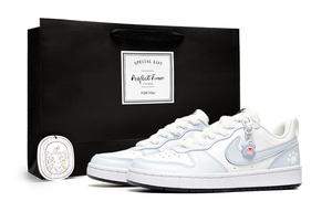 Nike Повседневные кеды borough ice coconut для скейтбординга, устойчивые к истиранию, низкие, детские, light blue