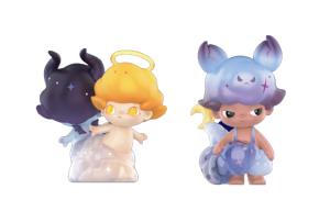 DIMOO Constellation Collection Mystery Boxes Single Mystery Box/Full Box 12 Pcs POP MART, confirmed model - gemini + scorpio (unboxing and unbagging)