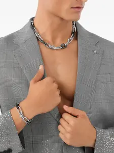 Цепочный браслет Philipp Plein, серебяный