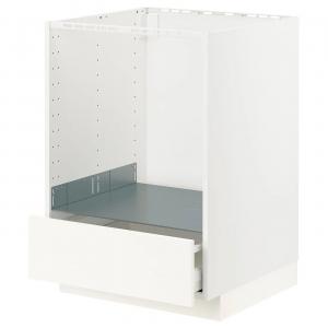 Нижний шкаф для духовки с ящиком METOD/MAXIMERA IKEA, 60x60x80 см, цвет white/veddinge white
