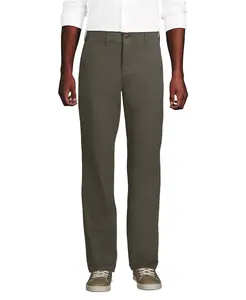 Мужские повседневные удобные классические брюки чино Lands' End, зеленый
