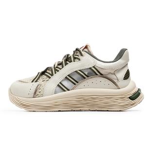 Magelly Амортизирующие нескользящие и износостойкие низкие массивные кроссовки мужские бежево-зеленые, цвет Beige Green