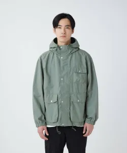 Парка из светлой ткани добби