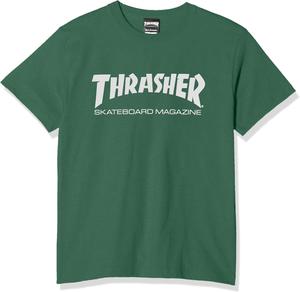 Мужская футболка THRASHER (Thrasher) с коротким рукавом и принтом (TH8101 / MAG LOGO) (TH8101 / MAG LOGO), белый/зеленый