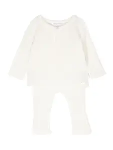 Комплект из кардигана и брюк ажурной вязки Tartine Et Chocolat, белый