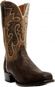 Мужские вестерн-бутсы Dan Post с экзотической подошвой из ноги страуса, квадратный носок - Dp80500, шоколадный