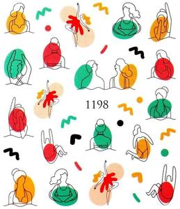 Водные наклейки для ногтей - №1198, inna