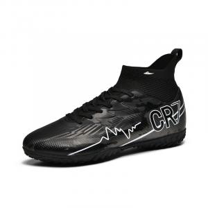 Kuding Футбольные бутсы унисекс AG короткие резиновые шипы FG длинные резиновые шипы для естественного покрытия черные, цвет Black Turf