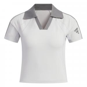 Футболка поло женская light gray Adidas, светло-серый