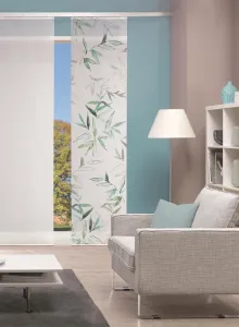 Раздвижная штора Vision S, цифровая печать, имитация бамбука "Bambori", 260 x 60 см, мятный цвет HOME WOHNIDEE