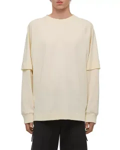 Футболка с двухслойной вафельной текстурой Helmut Lang, белый