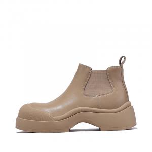 BELLALILY Короткие женские челси-ботинки 4,5 см коричневые, цвет Brown