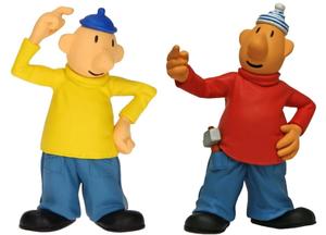 Декоративная коробка Neighbours Pat and Mat, 2 фигурки, 8 см, идеально подходит в качестве подарка. Tissotoys