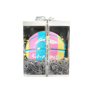 Резиновый баскетбольный мяч Li Ning с мягким отскоком, радужного цвета, размер 7, для тренировок и соревнований, унисекс, производство Китай, белый gift box set