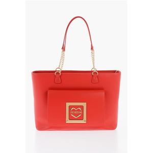 Сумка-тоут LOVE из искусственной кожи с золотистыми деталями Moschino, Red