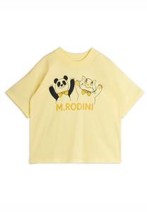Футболка Mini Rodini PANDA AND CAT TEE UNISEX, Yellow