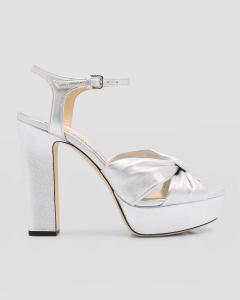 Кожаные сандалии на платформе Heloise Jimmy Choo, цвет Silver