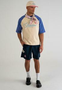 Футболка с принтом PROHIBITED, синий