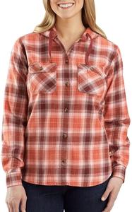 Carhartt Women's 104517 Женская Фланелевая Рубашка с Капюшоном, Redwood