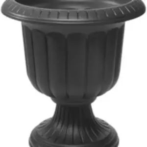 Классический садовый горшок-урна/кашпо, пластик, черный - 19 дюймов Novelty, black