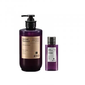 Увлажняющий и укрепляющий шампунь с ароматом для волос Ryo, seoul sunset (floral fragrance) 580ml + jeju breeze 100ml