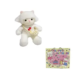 Очаровательная кукла-ягненок с бантом-бабочкой, трансформирующийся рюкзак, высота 30 см MIANHUIYI