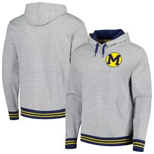 Мужской пуловер с капюшоном Mitchell & Ness Heather Grey Michigan Wolverines