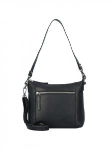 Наплечная сумка The Chesterfield Brand Wax Pull Up Schultertasche Leder 23 cm, черный