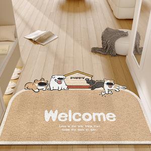 Xinglianxin Ковер 80×120 см для прихожей, грязеотталкивающий, с петлевым ворсом, мотив "Маленькая собачка"