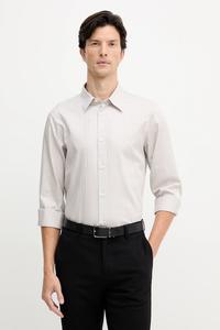 Хлопковая рубашка Armani Exchange, бежевый