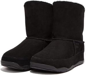 Женские короткие сапоги FitFlop Original Mukluk с двойной шерстяной подкладкой, All Black