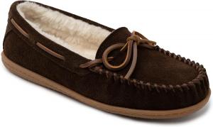 Женские тапочки Minnetonka Camp Tie Moc - уютные домашние/с прочной подошвой, шоколадный