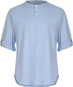 Мужская футболка-поло с коротким рукавом из хлопка и льна tuduoms