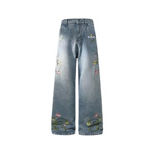 VanCamel Джинсы мужские синие умеренно расклешенные