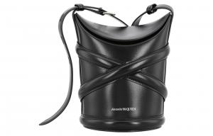 Сумка The Curve из телячьей кожи через плечо кросс-боди женская черная Alexander McQueen