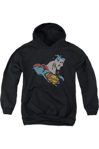 Толстовка с капюшоном DC Comics Lite Brite Superman Youth Gildan, черный