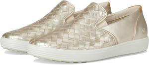 Кроссовки ECCO Soft 7 Woven Slip-On 3.0 Sneaker, Pure White Gold