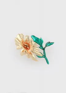 Женская цветочная брошь