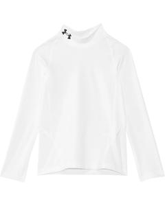 Лонгслив Under Armour Kids HeatGear Armour Mock Long, белый/черный
