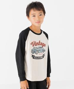 Футболка с длинным рукавом-реглан, 100% хлопок, с принтом Chil2, цвет C Vintage Car/Black