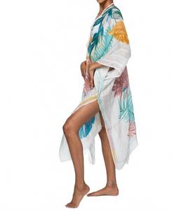 Цветущий райский кафтан в мульти Pool to Party