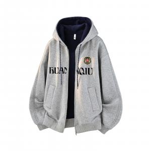 Толстовка Unisex Hooded Moderate Cardigan HUANQIU, светло-серый