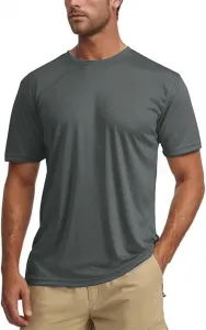 Мужская повседневная футболка для ежедневной носки UPF 50+ с коротким рукавом