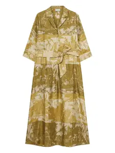 Шелковое платье макси Aloe Pierre-Louis Mascia, желтый
