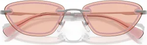 Женские солнцезащитные очки Emporio Armani EA2158 "Кошачий глаз", Matte Silver/Light Pink