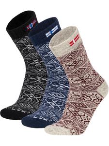 Носки normani 3 Paar Canadien Socks, цвет Dunkelblau/Anthrazit/Rot