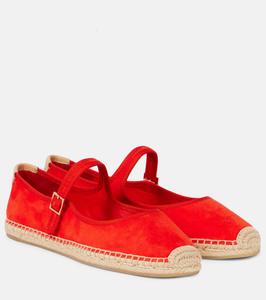 Замшевые балетки Mary Jane Tory Burch, Blazing Red / Blzng Red / Ntrl
