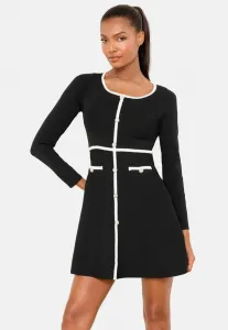 Платье-Сарафан с длинными рукавами и вырезом-лодочкой Lipsy, Black