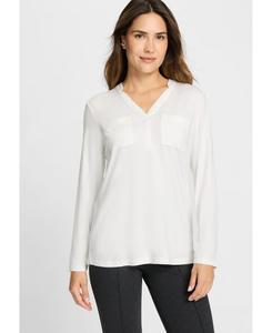 Женская футболка с планкой на воротнике Olsen, Off white