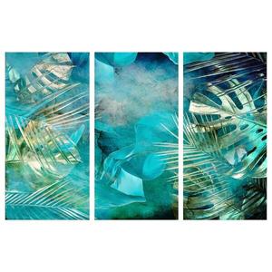Фреска Artgeist Turquoise and Gold (3 шт), бирюзовый